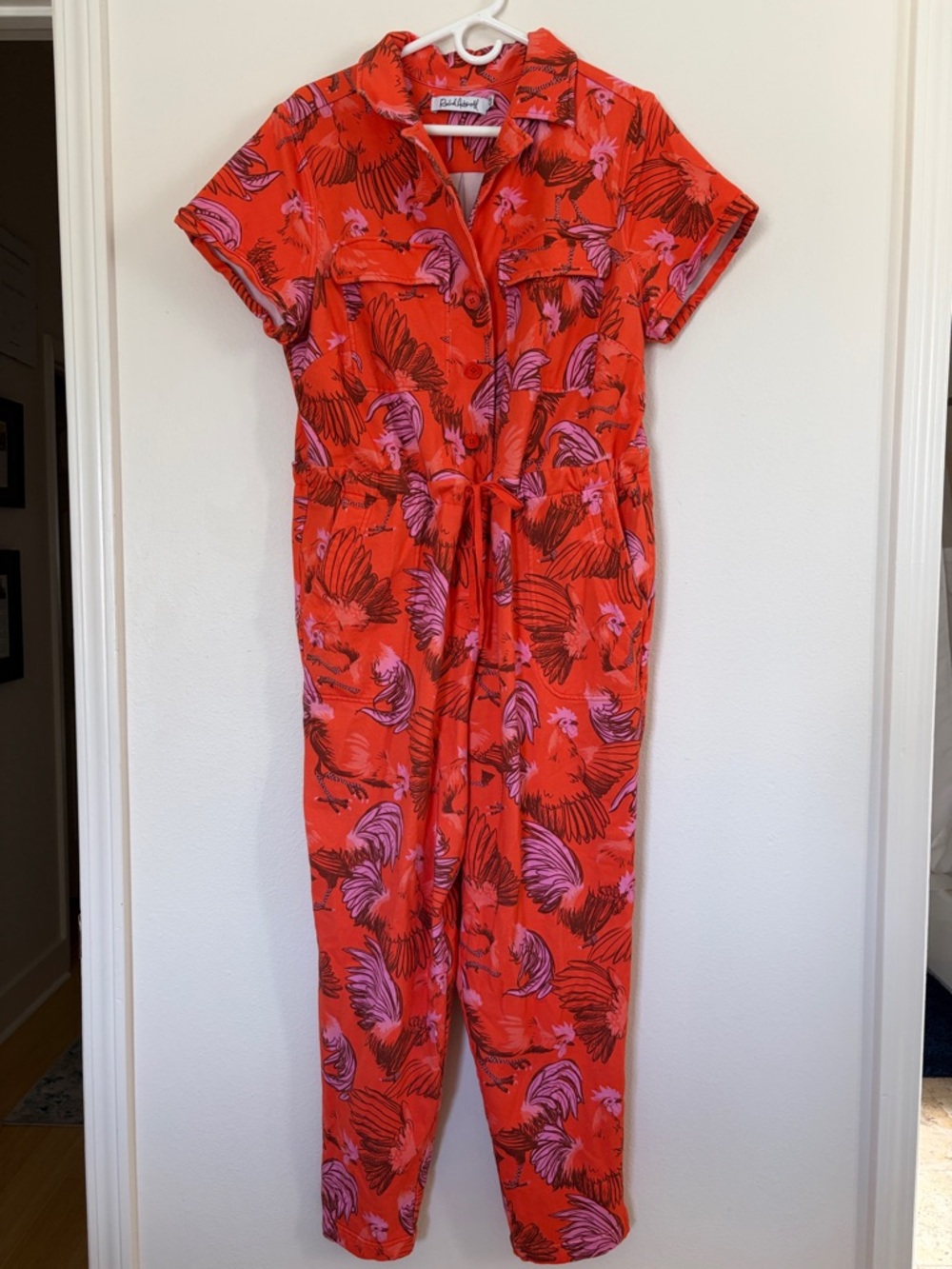 Rachel Antonoff Orange Short-Sleeve Jumpsuit in Cocktail - Picture 3 of 4